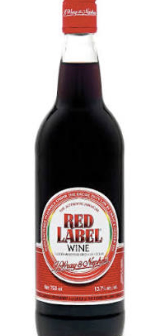 RED LABEL WINE - 1/2 FLASK